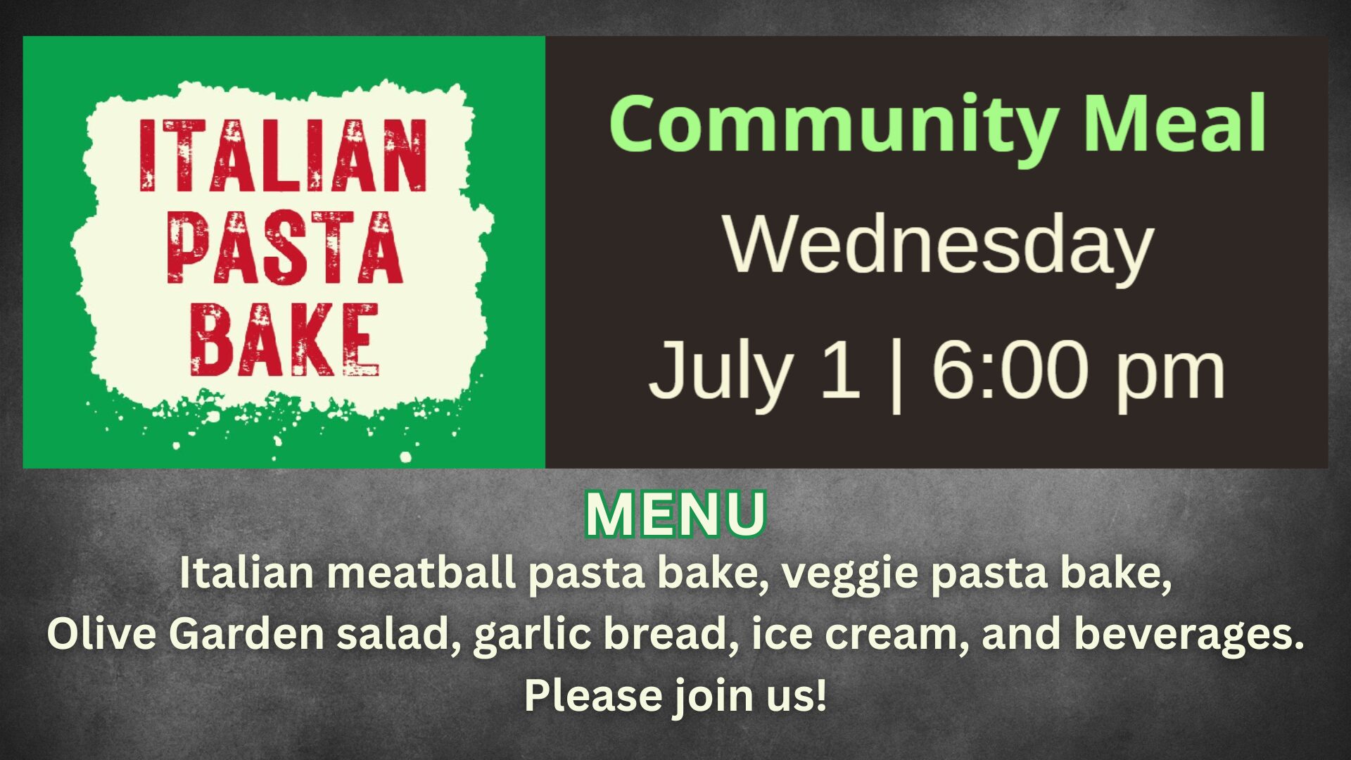 Community Meal 7-1-26