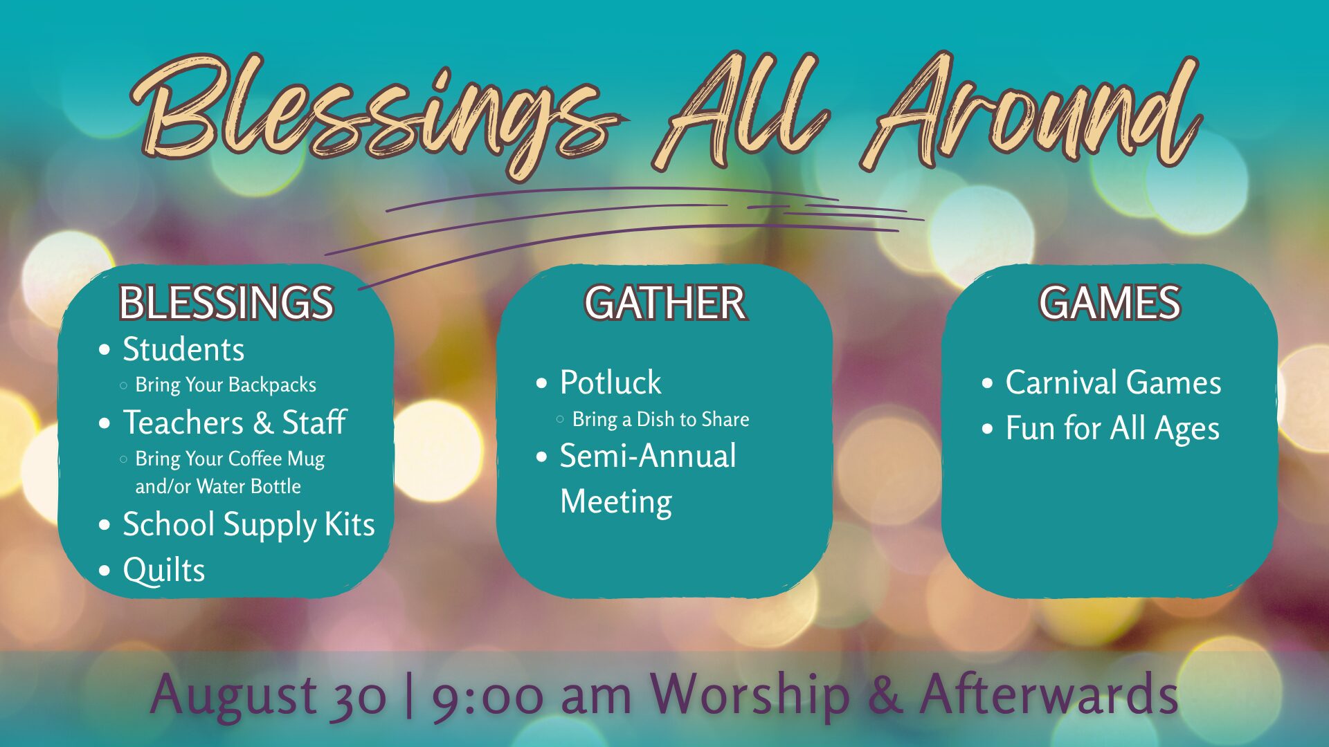 Blessings All Around 8-30-26